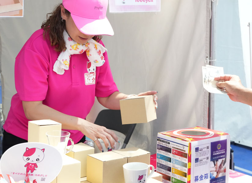 CBC あそび防災フェス マグカップ販売で募金活動
